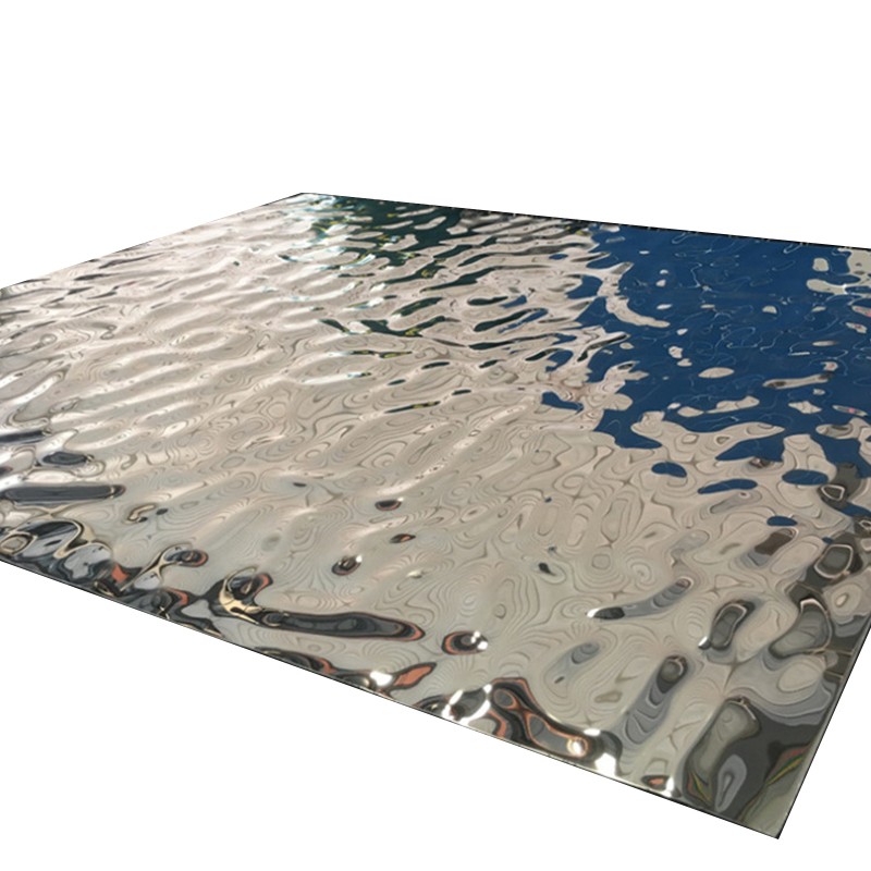 Ss 201 304 430 Pvd Color Gold Mirror Water Wave Stainless Steel Stamped Ripple Sheet For Wall Panel Ceiling Decoration