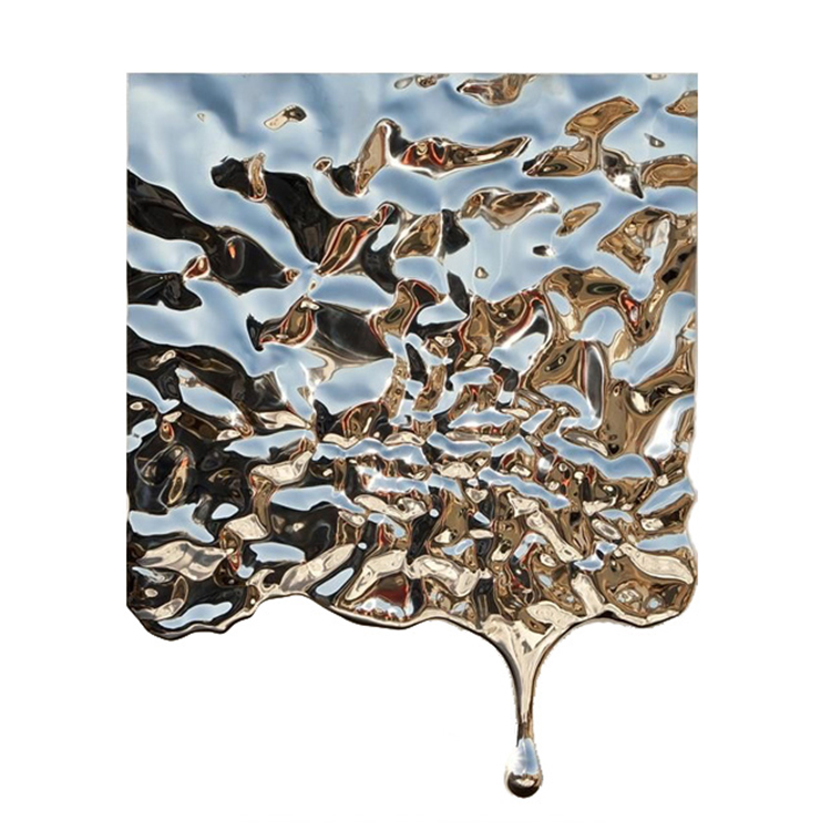 Ceiling Wall Panels Water Ripple Corrugated Hammered Decorative Stainless Steel Sheet 201 304 316 Grade